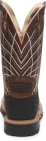 JUSTIN - Derrickman Safety Toe, Brown Ostrich Print - Becker Safety and Supply