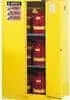 JUSTRITE - 60 Gallon Cabinet Manual Door Yellow Flammable Safe Sure-Grip EX - Becker Safety and Supply