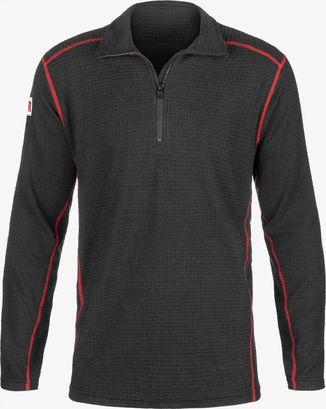 LAKELAND - High Performance FR Waffle Quarter Zip Jacket, Black - Becker Safety and Supply