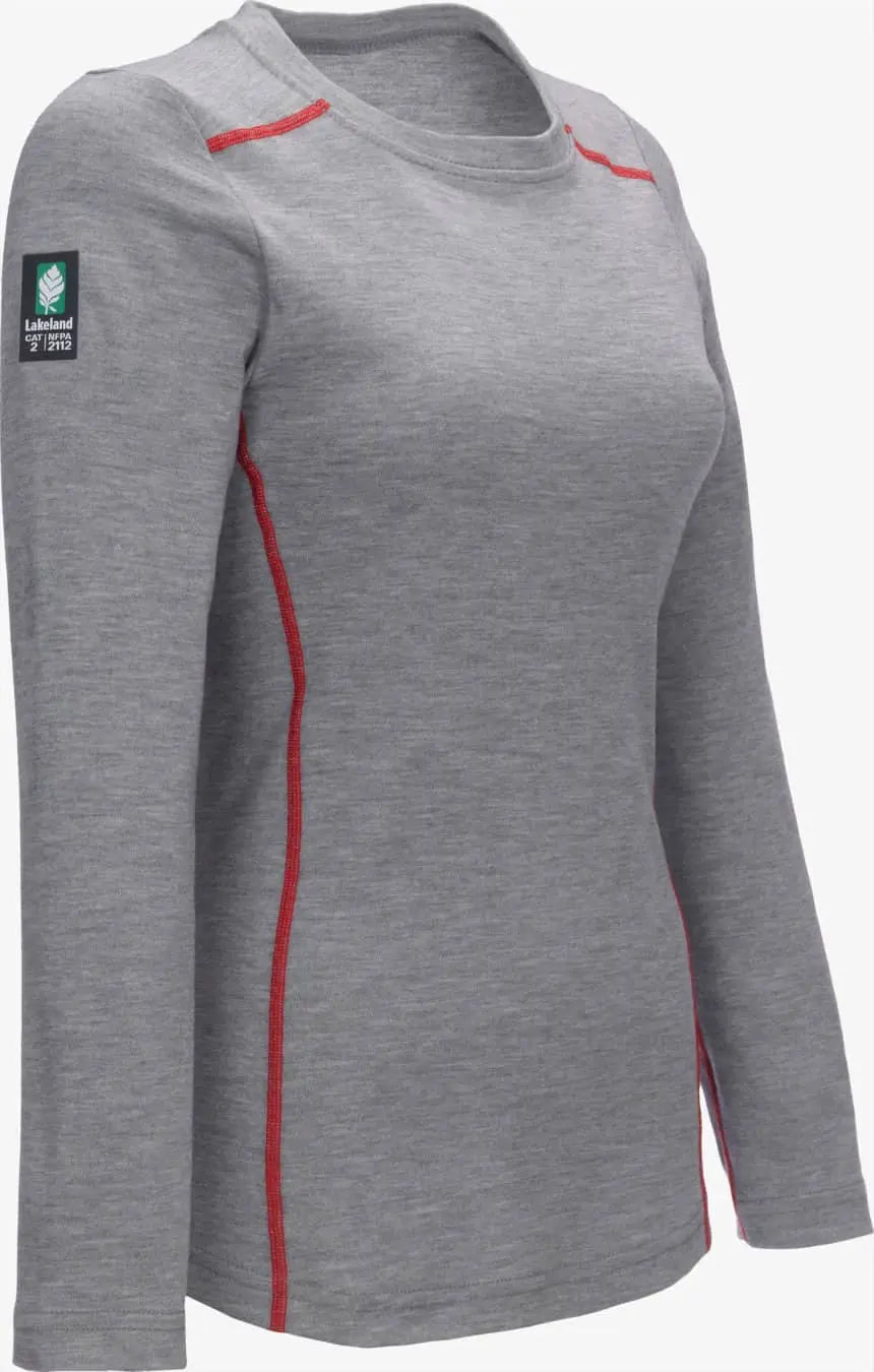 LAKELAND - Womens cut. Crew long sleeve knit shirt. Dual certified, NFPA 70E, 2112 certified. ANSI 107 class 3 certified - Becker Safety and Supply