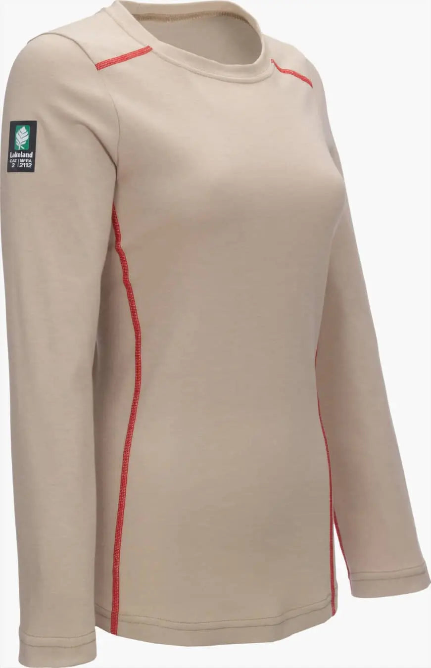 LAKELAND - Womens cut. Crew long sleeve knit shirt. Dual certified, NFPA 70E, 2112 certified. ANSI 107 class 3 certified - Becker Safety and Supply