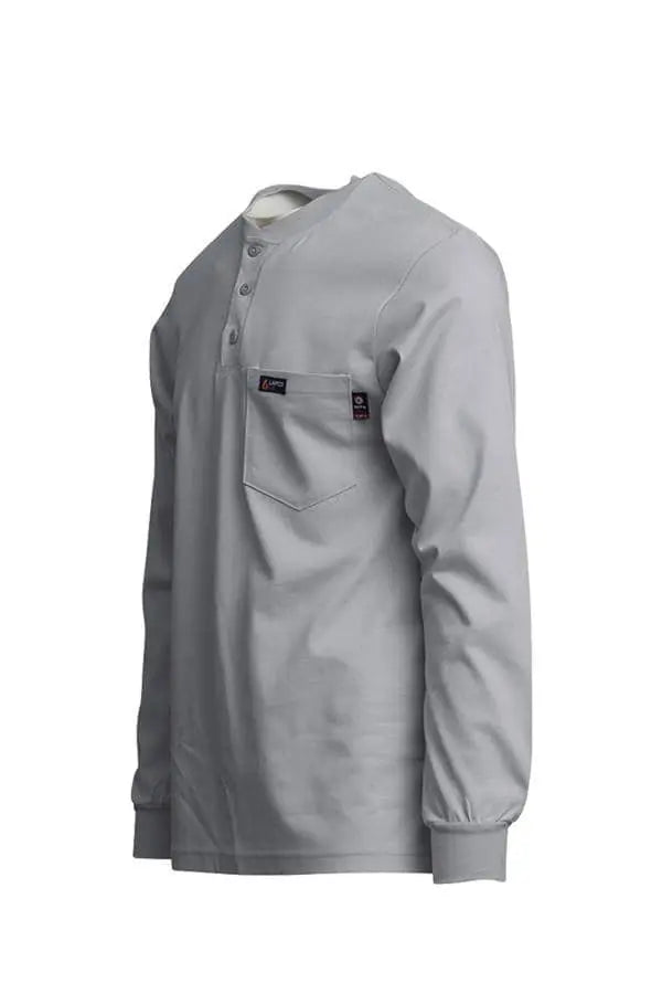 LAPCO - 7oz FR Henley Tees, Gray - Becker Safety and Supply