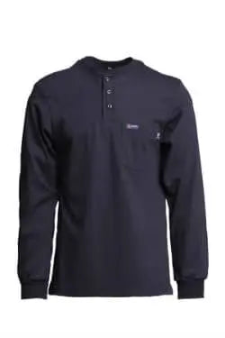 LAPCO - 7oz FR Henley Tees, Navy - Becker Safety and Supply