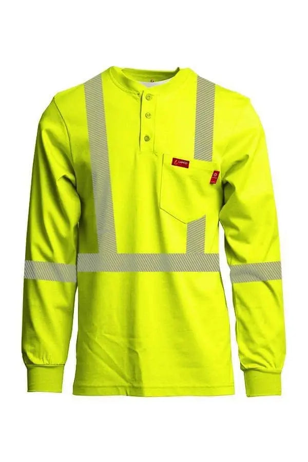 LAPCO - 7oz Hi-Viz Reflective Henley Shirt, Class 2 - Becker Safety and Supply