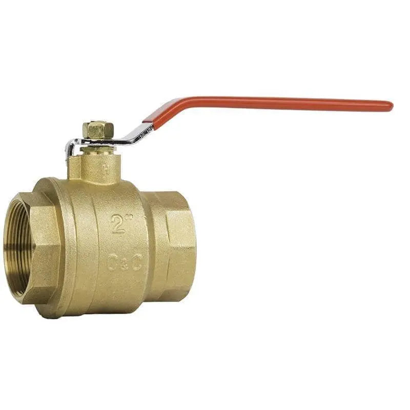 CNC - 2" 600 FP Brass Ball Valve w/ Locking Handle - Becker Safety and Supply