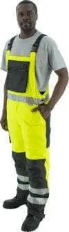 MAJESTIC- Insulated, Hi-Viz, Bib Coverall, Black Knee Patch - Becker Safety and Supply