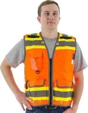 MAJESTIC - NON FR ANSI CLASS 2 
Surveyors Vest - ORANGE - Becker Safety and Supply