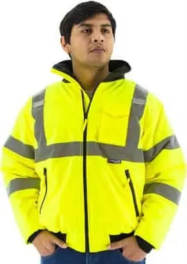 MAJESTIC - NON FR Hi Viz YELLOW Jacket with Quilted Liner CLASS 3 - Becker Safety and Supply