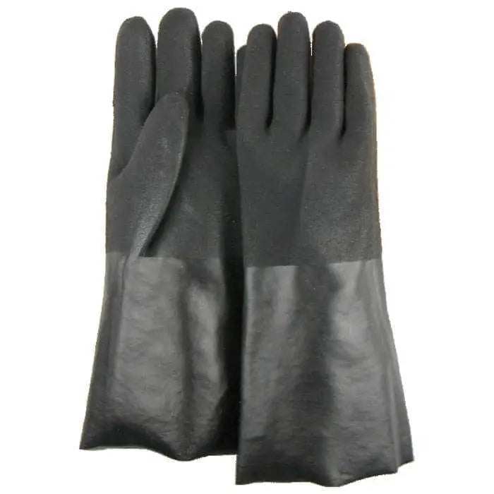 MAJESTIC - PVC Double Dipped 14in Glove with Sand Finish & Interlock Liner - Becker Safety and Supply