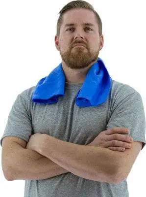 MAJESTIC - Reusable BLUE Cooling Towel - 26" x 17" - Anti-microbial - Becker Safety and Supply