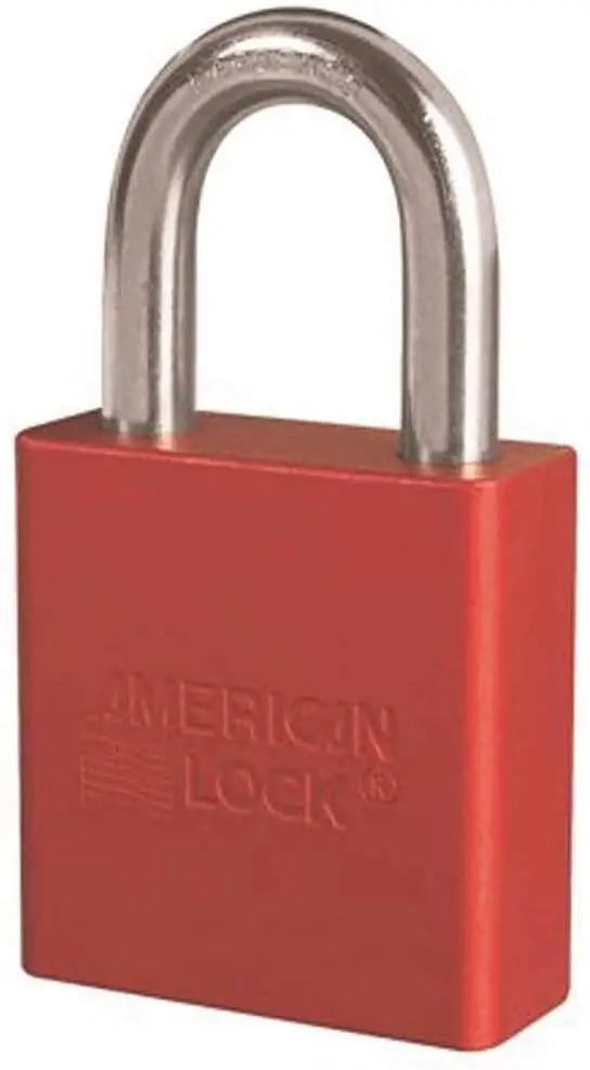 MASTERLOCK - A1205RED Keyed Differently - Laser Engraved on Front & Back - Becker Safety and Supply