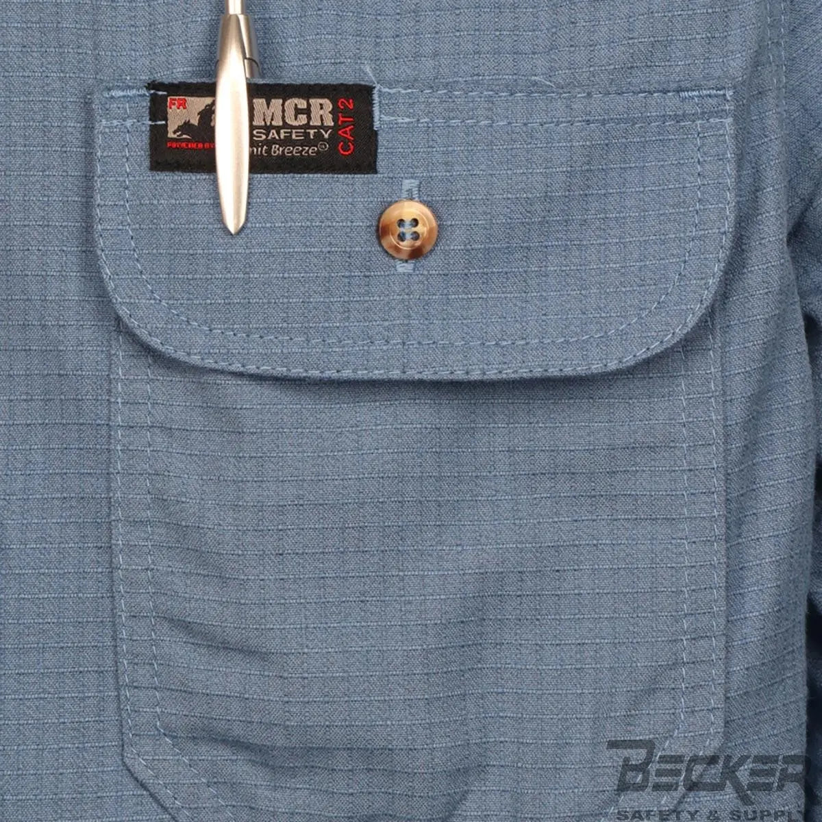 MCR - FR 7oz Triple Vented Work Shirt, Medium Blue  Becker Safety and Supply