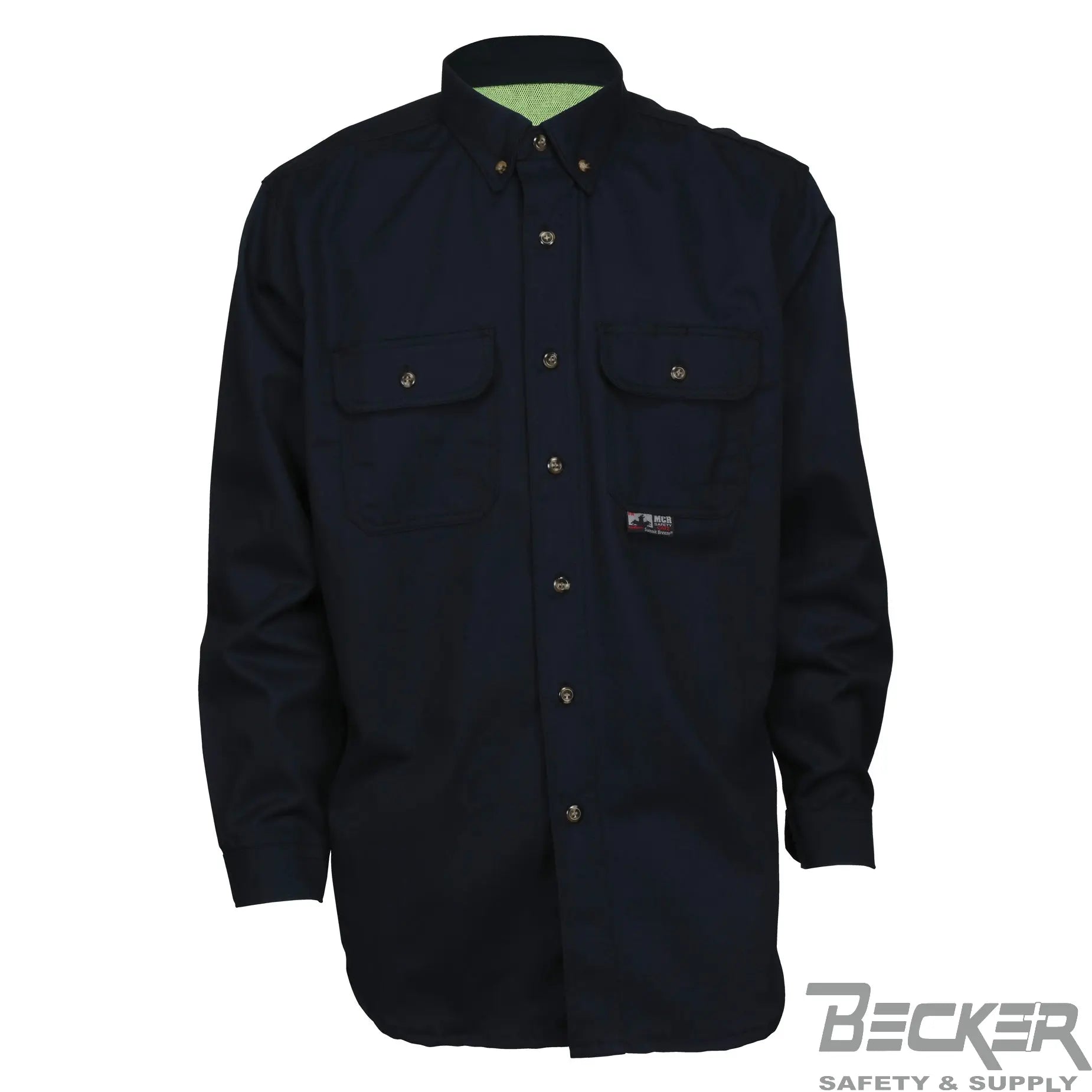 MCR - FR 7oz Triple Vented Work Shirt, Navy  Becker Safety and Supply