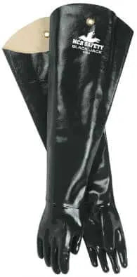 MCR SAFETY - Black Jack Multi-Dipped Neoprene Interlock Lining 31' Shoulder Length Smooth - Becker Safety and Supply