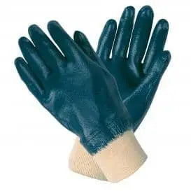 MCR SAFETY - Nitrile Fully Coated Work Gloves Knit Wrist and Soft Interlock Lining Industry Standard - Becker Safety and Supply