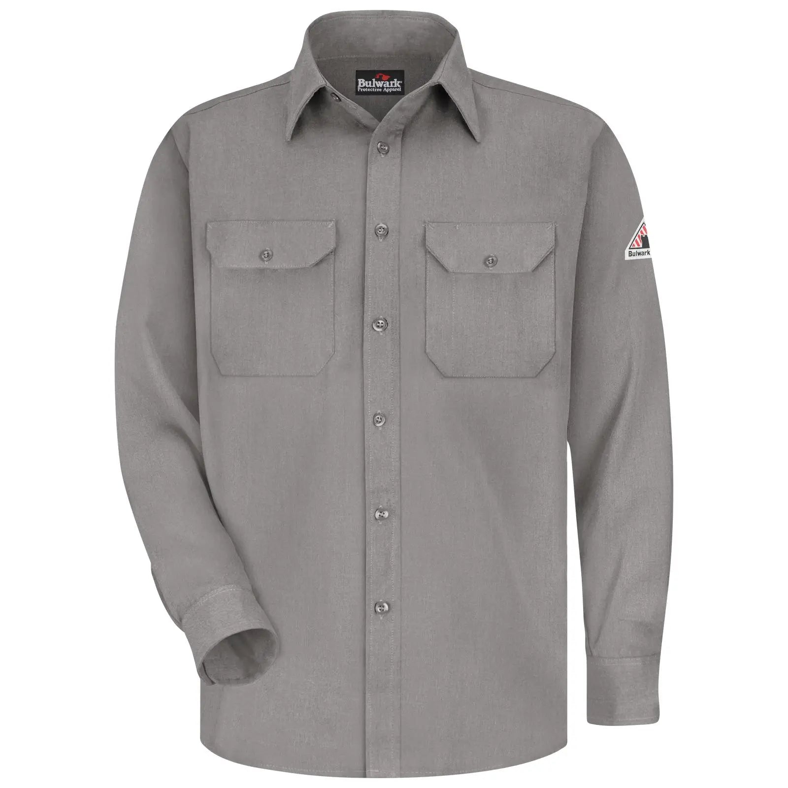 MEN'S LIGHTWEIGHT FR UNIFORM SHIRT, GRAY- - Becker Safety and Supply