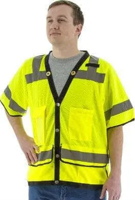 MAJESTIC - Class 3 Heavy Duty Vest w/ Metal Snaps - Becker Safety and Supply