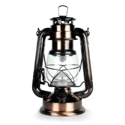 NEBO - 15 LED Metal Lantern - 25 Lumens - 2 D-Cell Batteries (not included) - Adjustable Light Output - Antique Brass - Becker Safety and Supply