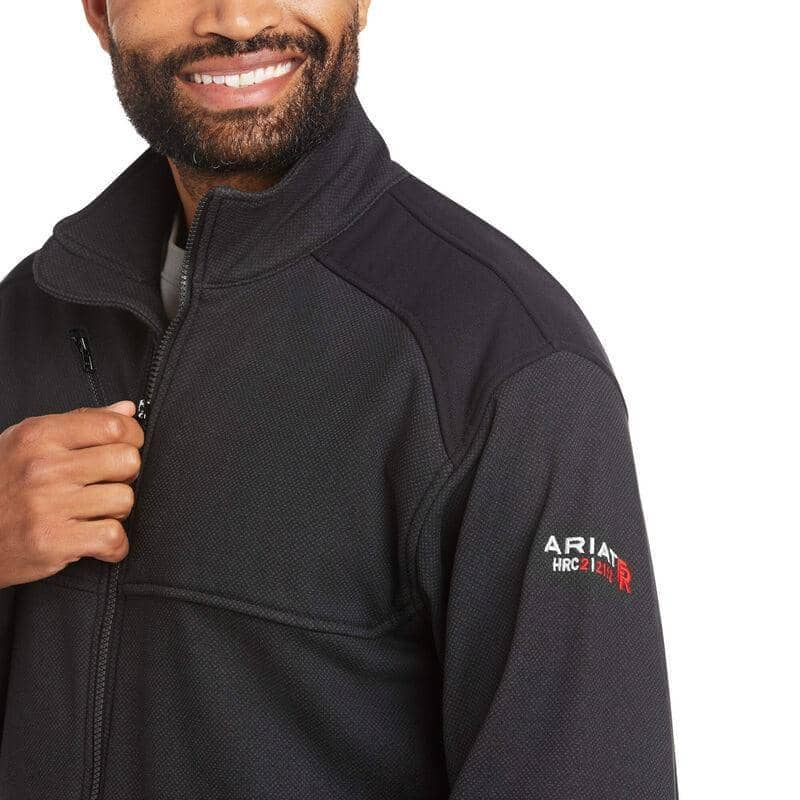 ARIAT - FR POLARTEC WindPro Platform Jacket - Black - NFPA 2112 / NFPA 70E - Becker Safety and Supply