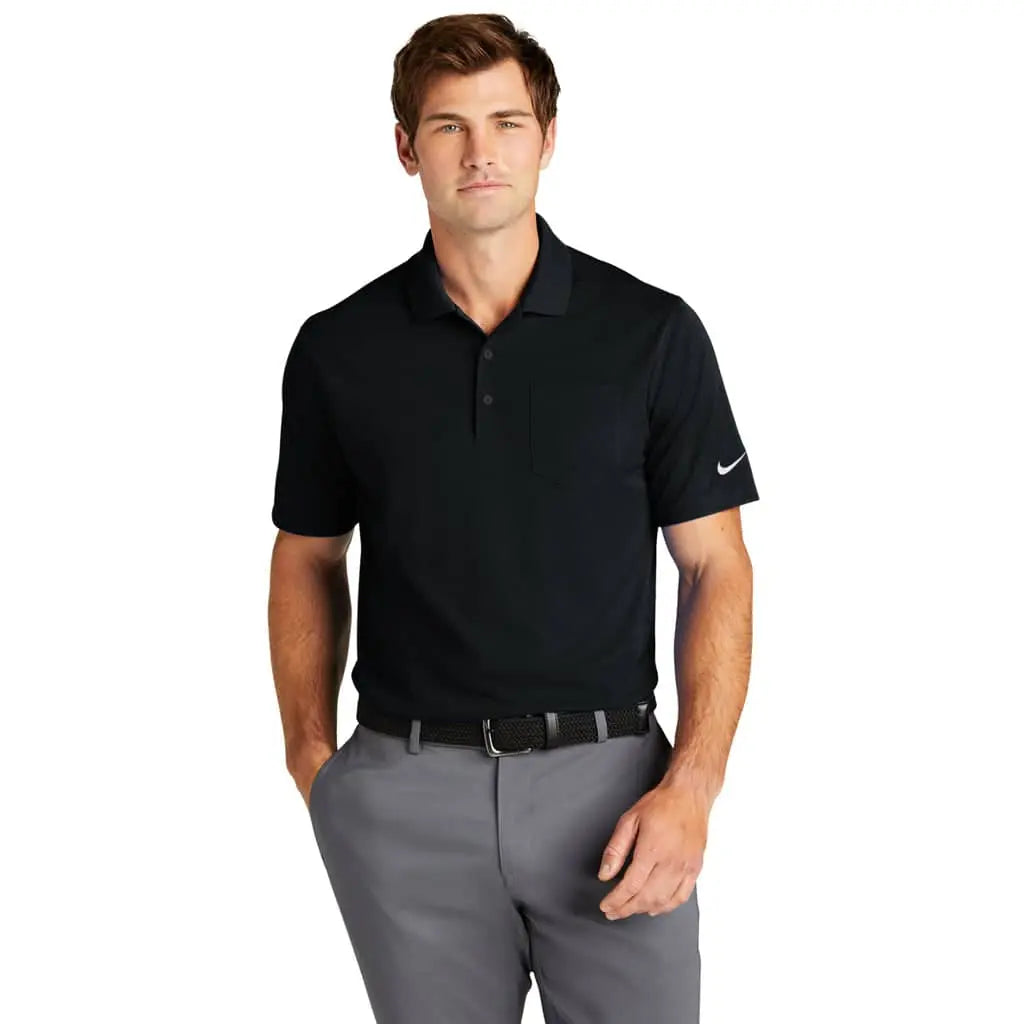 NIKE - Dri-FIT Micro Pique 2.0 Pocket Polo Black - Becker Safety and Supply