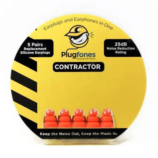 PLUGFONES - Comofrtiered Silicone Plugs, Orange - Becker Safety and Supply