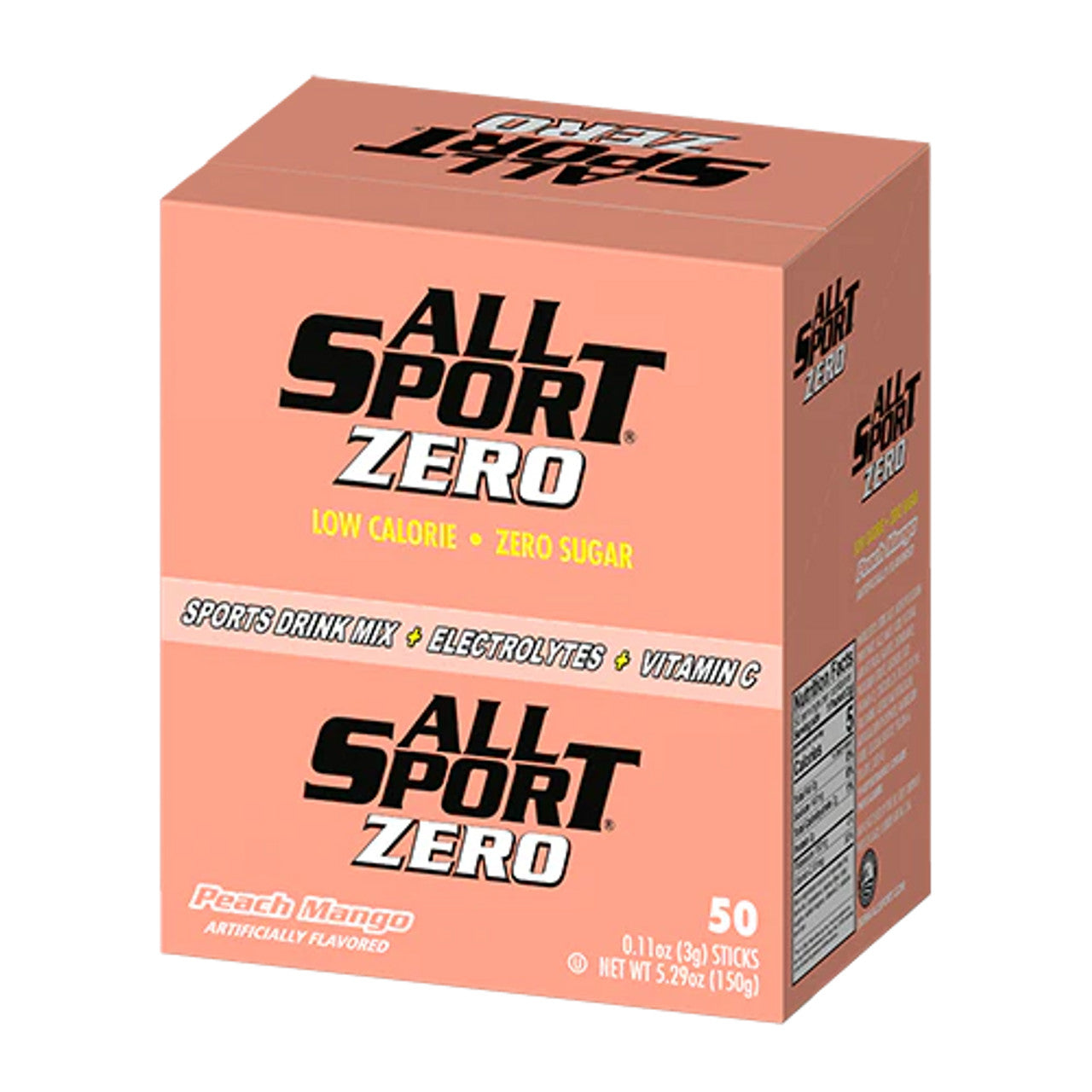 ALL SPORT - Zero Sugar- Quick Sticks - For 16.9oz Bottle - 50 Sticks/box - Becker Safety and Supply