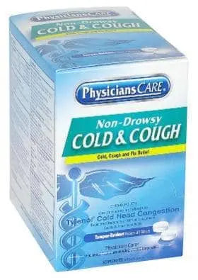 PhysiciansCare Cold & Cough Congestion Medication, 50 Doses Of 2 Tablets - Becker Safety and Supply