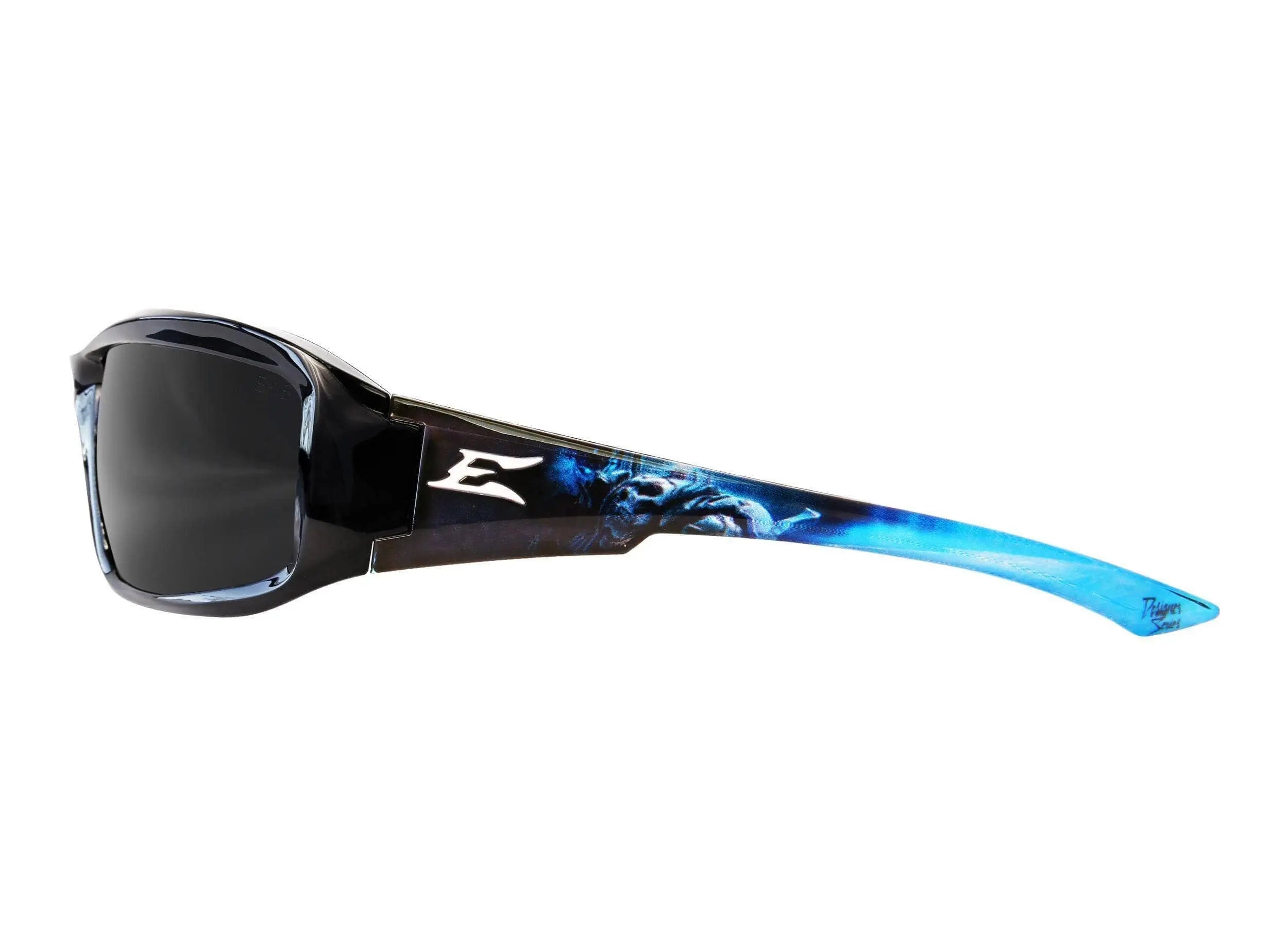 Edge - Brazeau Apocalypse 2 - Black & Blue Warrior Frame / Polarized Smoke Lenses - Becker Safety and Supply