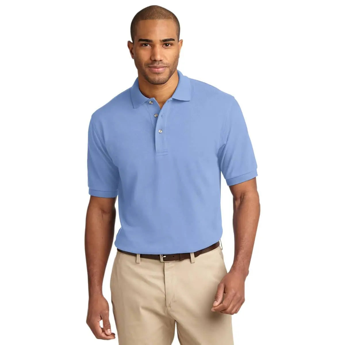 Port Authority - Heavyweight Cotton Pique Polo, Light Blue - Becker Safety and Supply