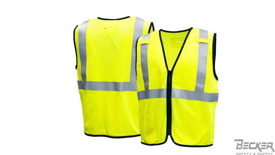 Pyramex - Hi-Vis Modacrilic Mesh Vest - 2" Silver  Becker Safety and Supply