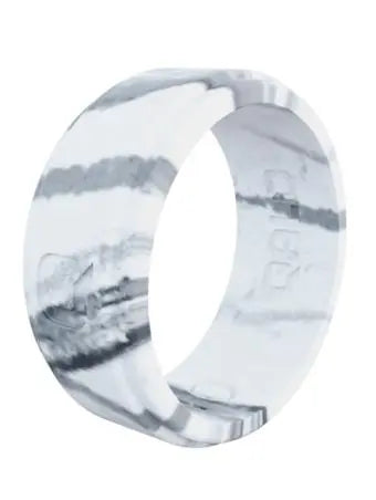 QALO - Men's Step Edge Ring, White Marble - Becker Safety and Supply