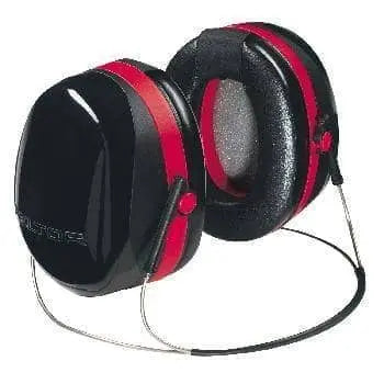 3M - PELTOR Optime 105 Earmuff, 29 dB NRR, Black/Red, Behind-the-Head - Becker Safety and Supply