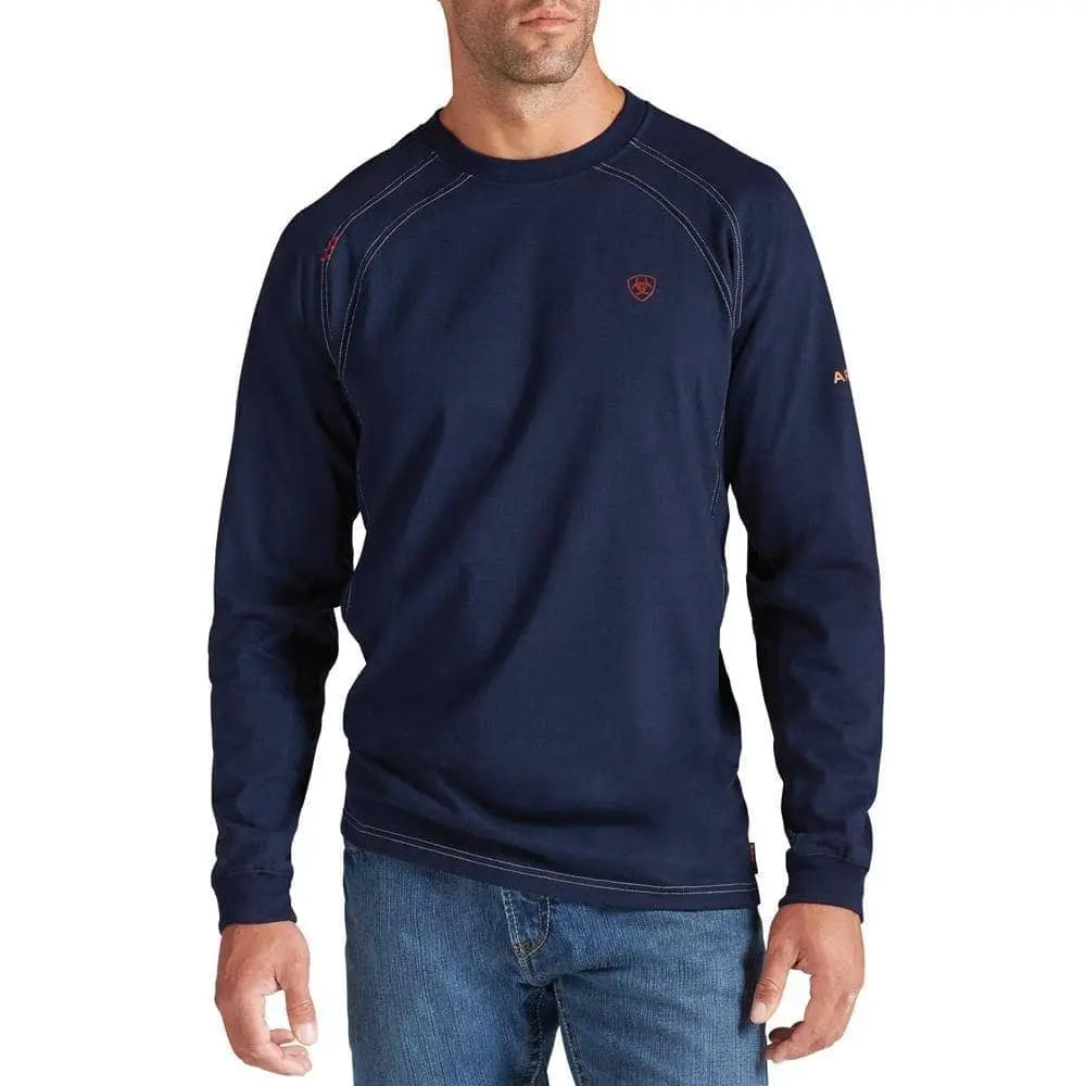 ARIAT - FR L/S Work Crew - Navy - Becker Safety and Supply