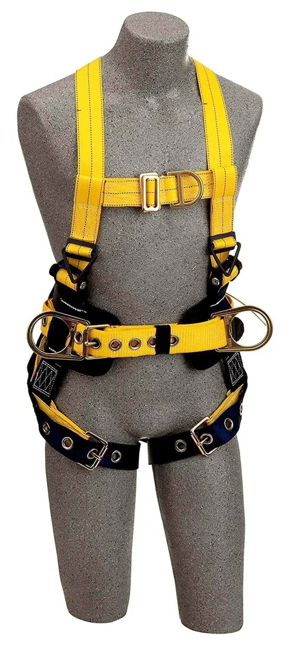 3M‚ DBI-SALA Delta‚ 4 D-Ring Construction Style Positioning/Climbing Harness - Chest Pass-Thru & Tongue Buckle Legs - Becker Safety and Supply