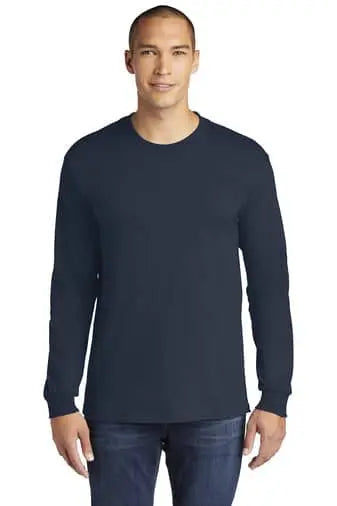 SANMAR - Gildan Hammer Long Sleeve T-Shirt - SPORT DARK NAVY - Becker Safety and Supply