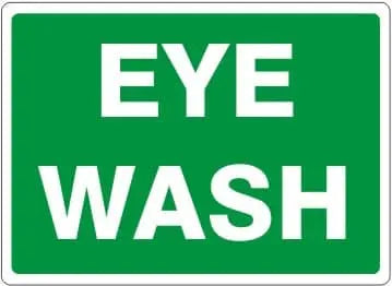 SIGN - EYE WASH, 3x5 ADHESIVE VINYL - Becker Safety and Supply