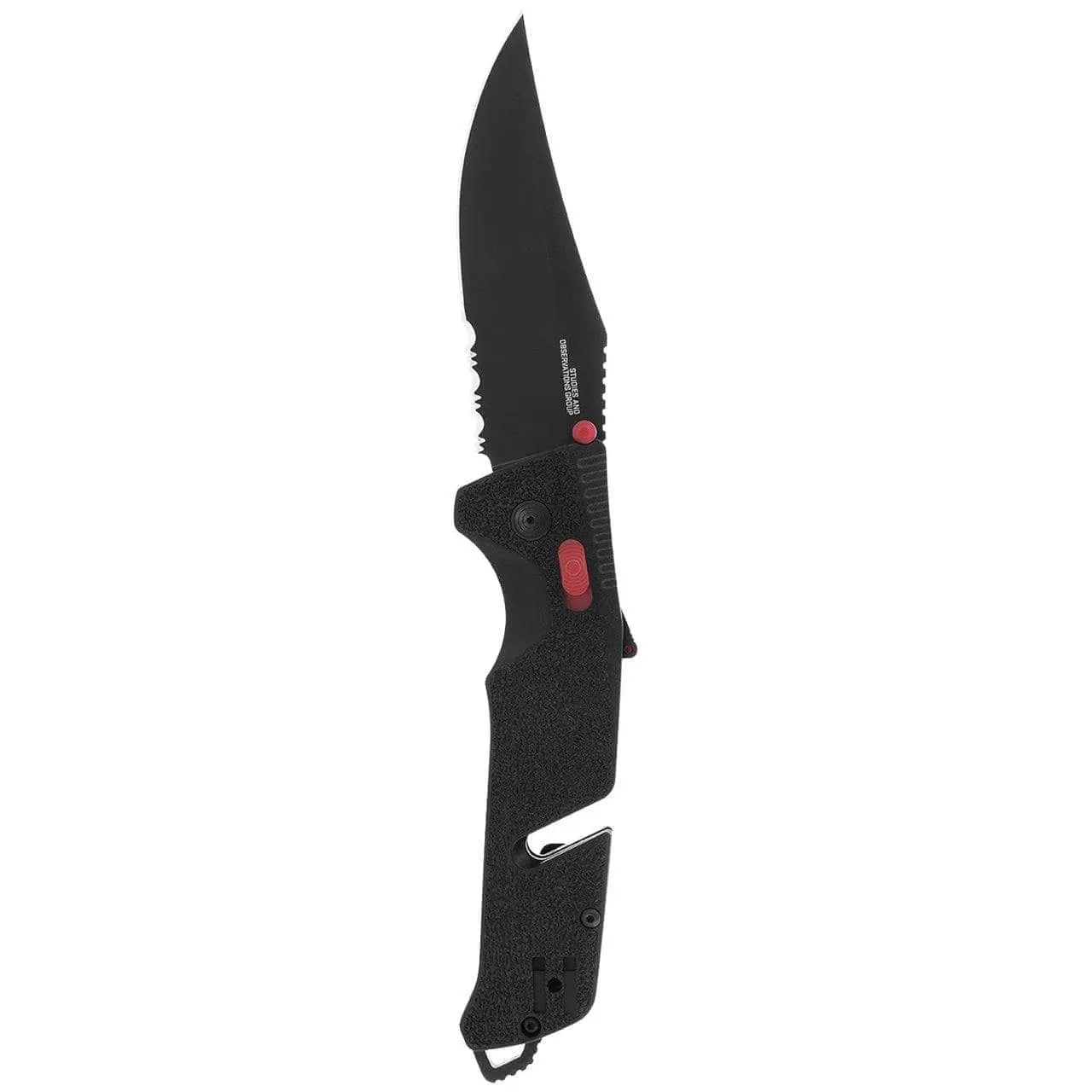 SOG - TRIDENT - AT Serrated, Black & Red - Becker Safety and Supply