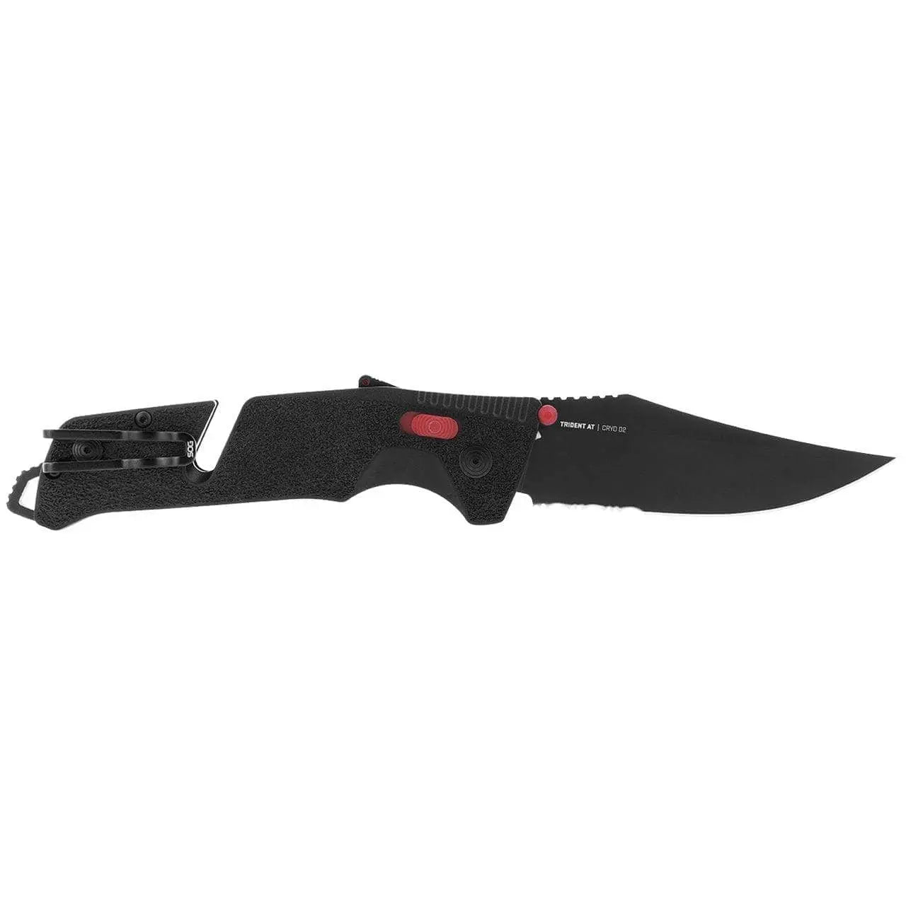 SOG - TRIDENT - AT Serrated, Black & Red - Becker Safety and Supply