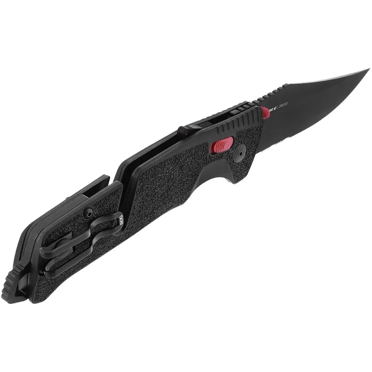 SOG - Trident AT Serrated, Black & Red - Becker Safety and Supply