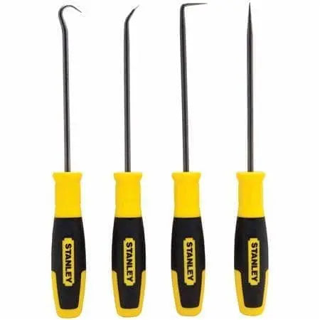 STANLEY TOOLS - 4 PC Pick Hook Set, Full hook, angle hook, 90¬∞ angle hook and straight pick - Becker Safety and Supply