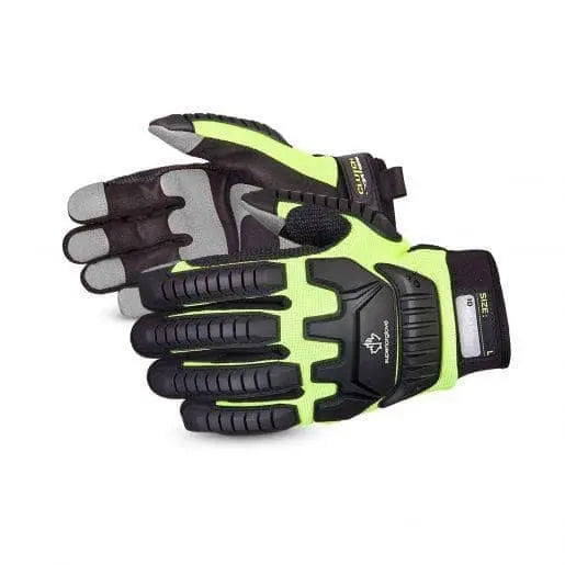 SUPERIOR - Clutch Gear Impact Resistant Mechanics Gloves with PVC Palm Patches - Becker Safety and Supply