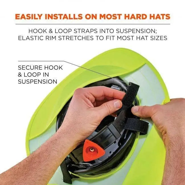 ERGODYNE - Chill-Its 6660 Hard Hat Brim w/ Shade - Becker Safety and Supply