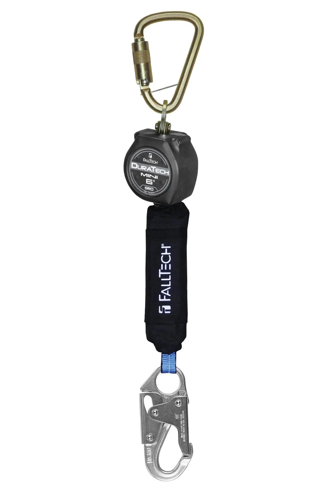 FALLTECH - 6' Mini SRD Singl-Leg Steel Carabiner/Steel Snap Hook - Becker Safety and Supply