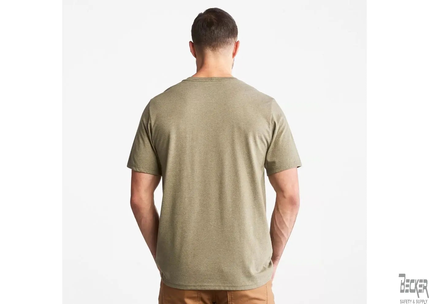 TIMBERLAND PRO - Base Plate Short Sleeve T-Shirt, Burnt Olive - Becker Safety and Supply