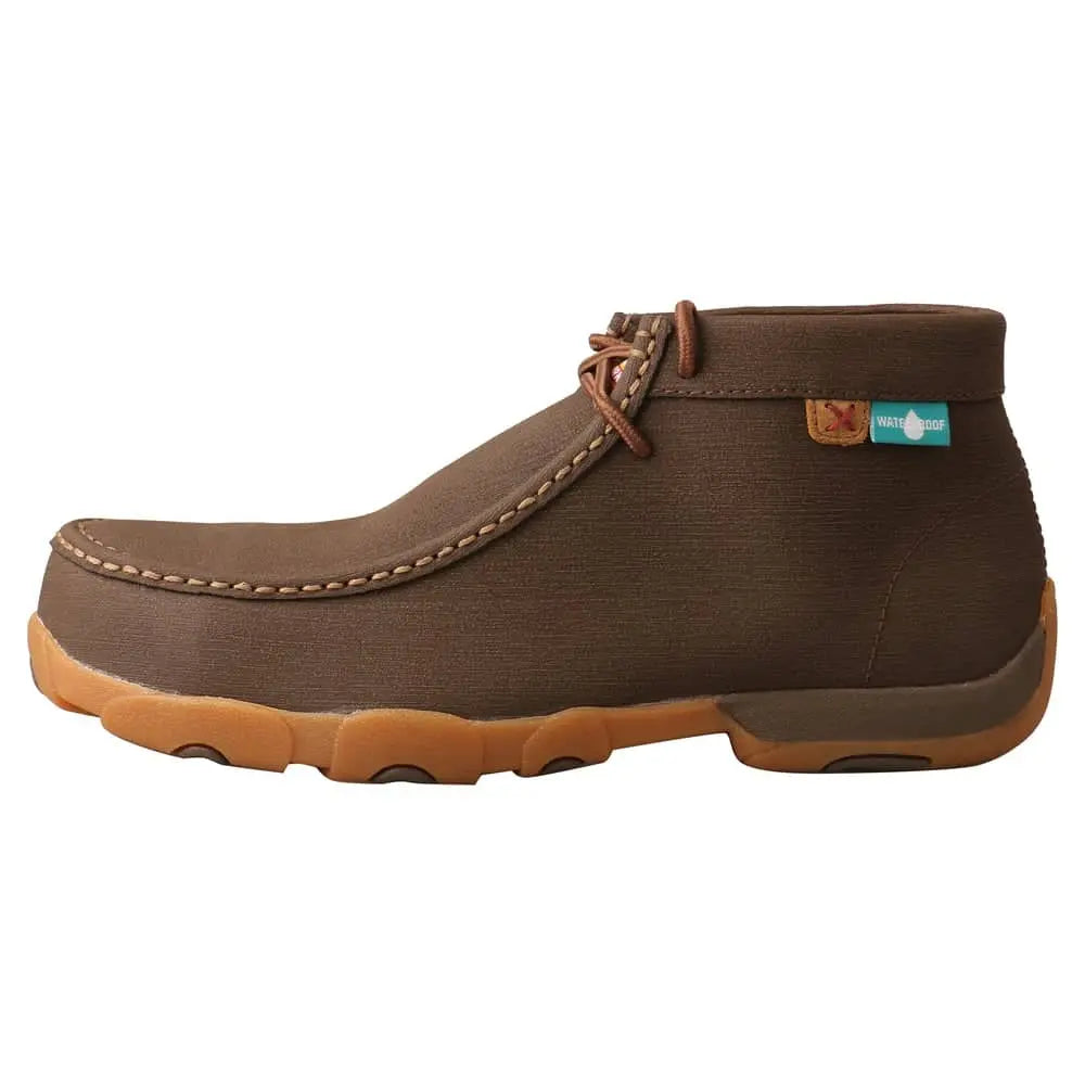 TWISTED X - Work Chukka Driving Moc, Nano Toe, Waterproof - Chocolate - Becker Safety and Supply