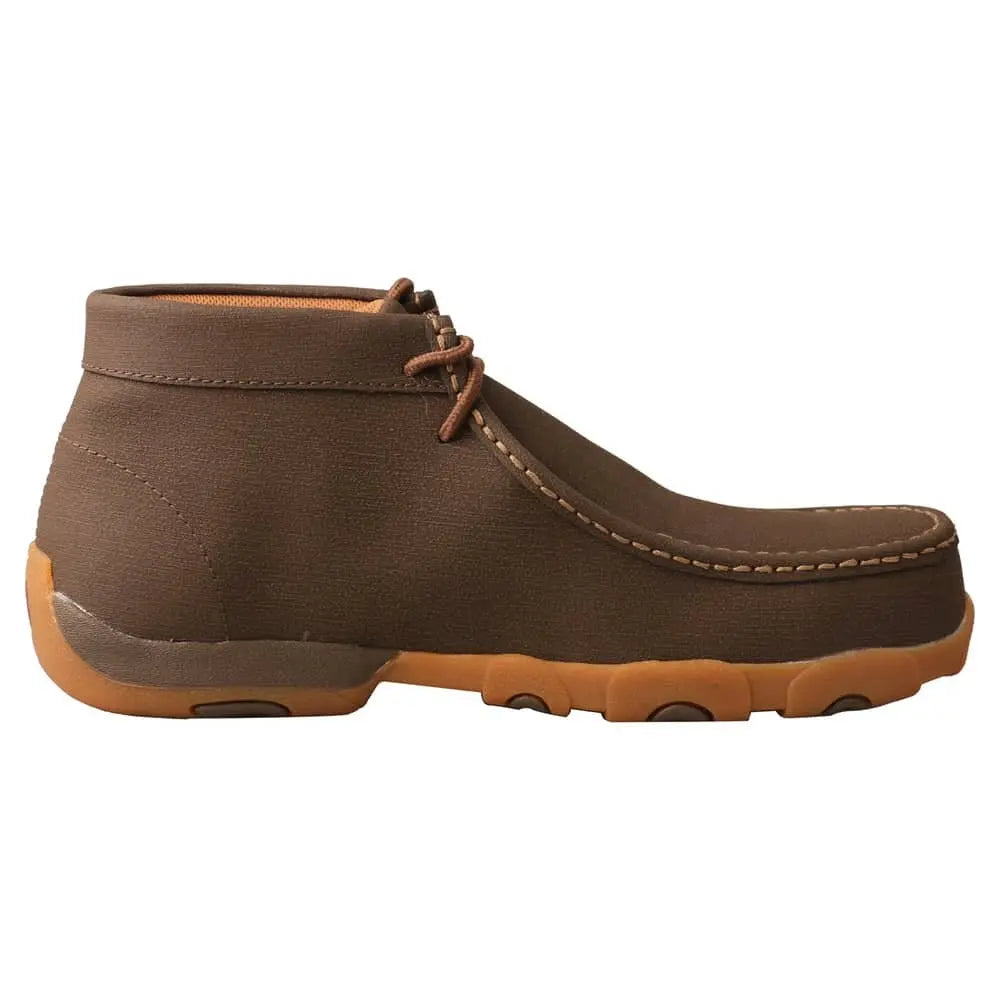 TWISTED X - Work Chukka Driving Moc, Nano Toe, Waterproof - Chocolate - Becker Safety and Supply