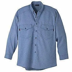 WORKRITE - FR 7oz Utility Shirt, Medium Blue - Becker Safety and Supply