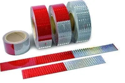 SAFEHOUSE SIGNS - Conspicuity Reflective Tape - Red/White - 2"x30' - Becker Safety and Supply