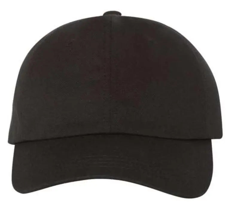 Yupoong- Adult Low-Profile Cotton Twill Dad Cap - BLACK - Becker Safety and Supply