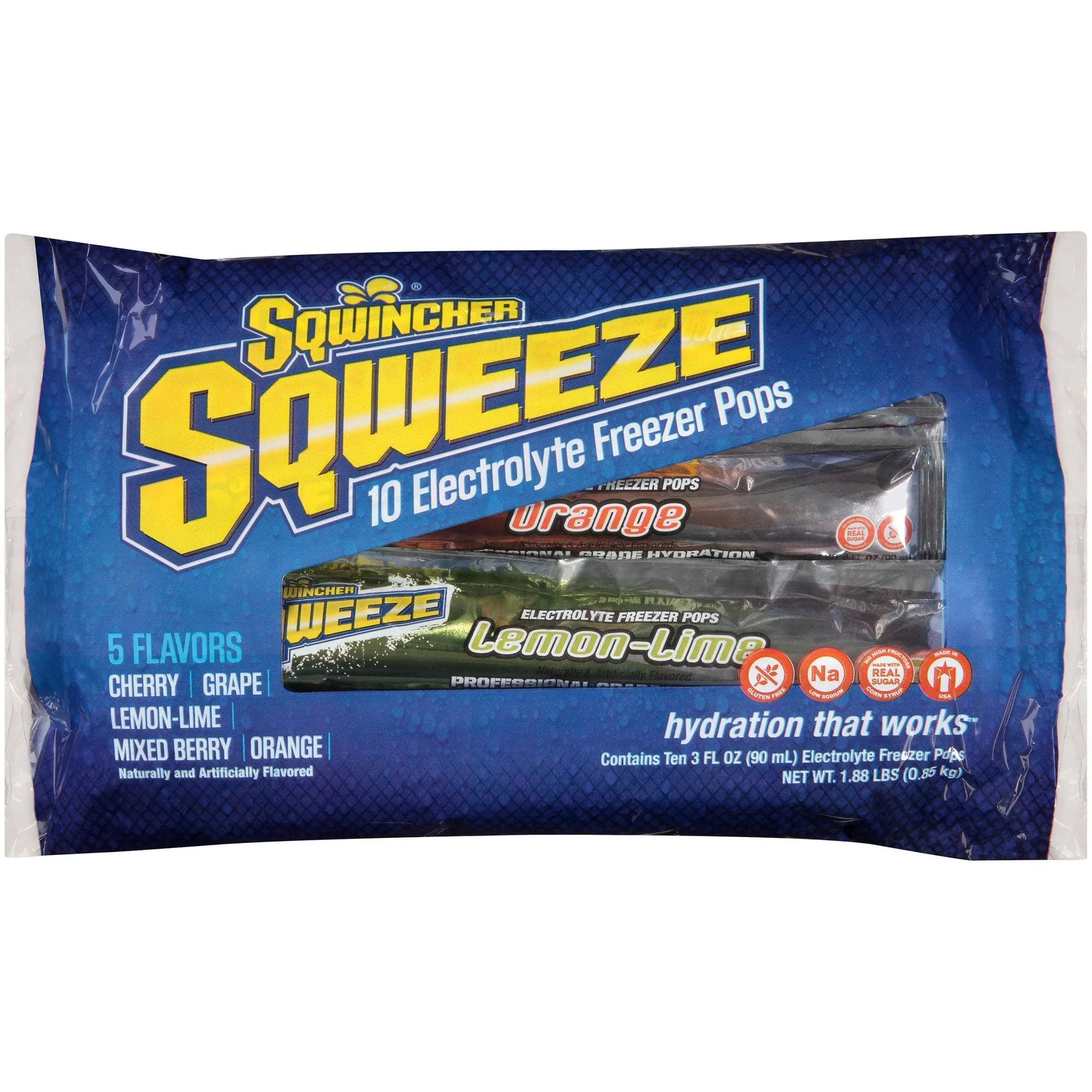 SQWINCHER - 3oz Assorted Flavor Squeeze Freezer Pops(10/bag) - Becker Safety and Supply